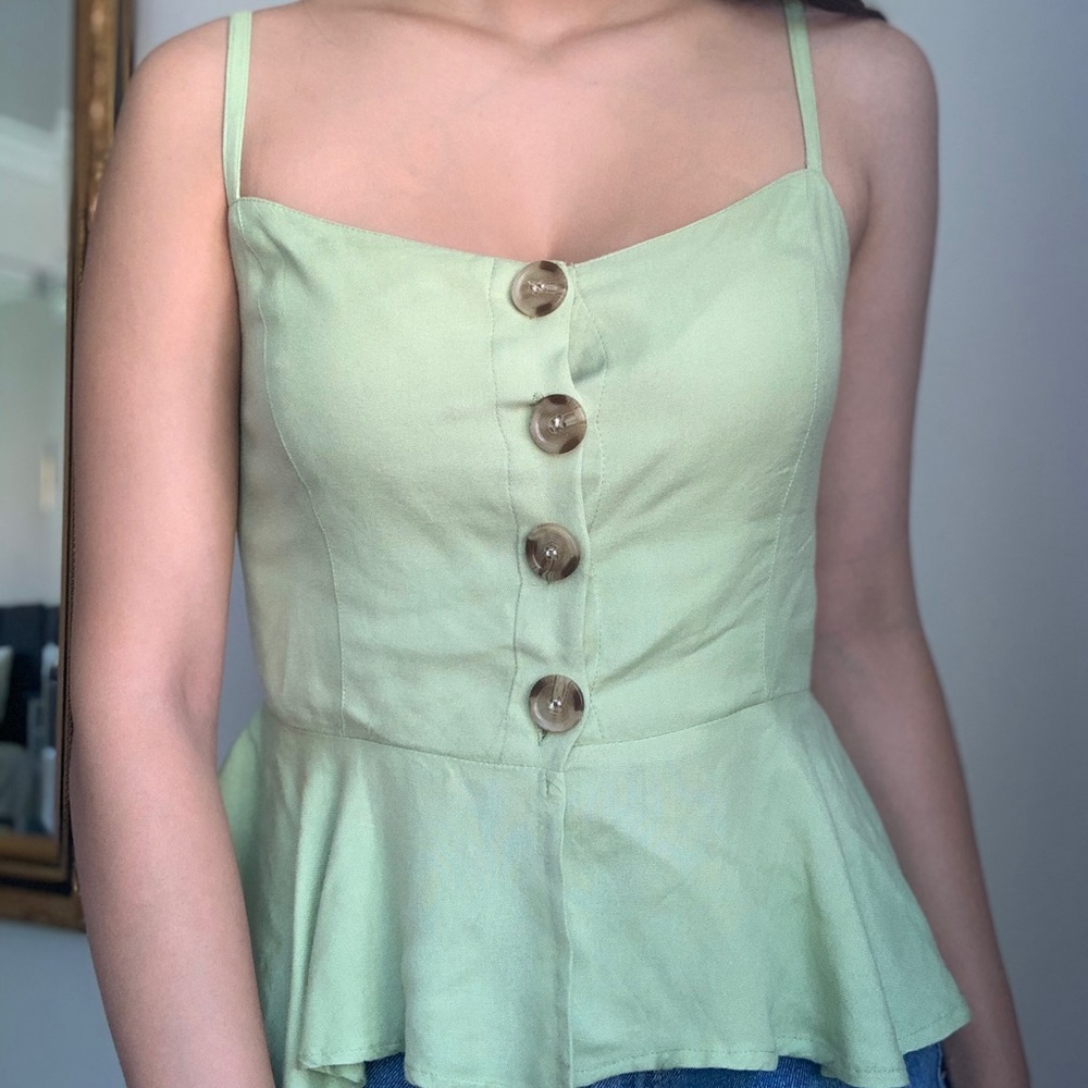 Button down/flair blouse